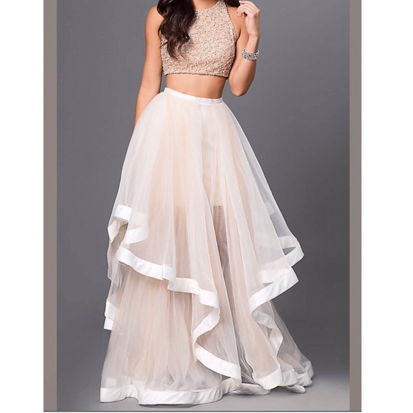 Dresses & Skirts - Long Formal Ivory Two Piece Dress